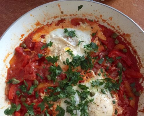 sciaksciuka siciliana Sicilian shakshuka