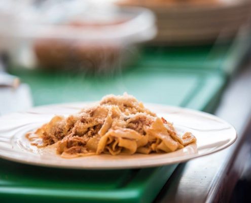 pappardelle met konijn pappardelle with rabbit