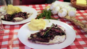 gebakken schol met porcini plaice with porcini