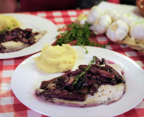 gebakken schol met porcini plaice with porcini