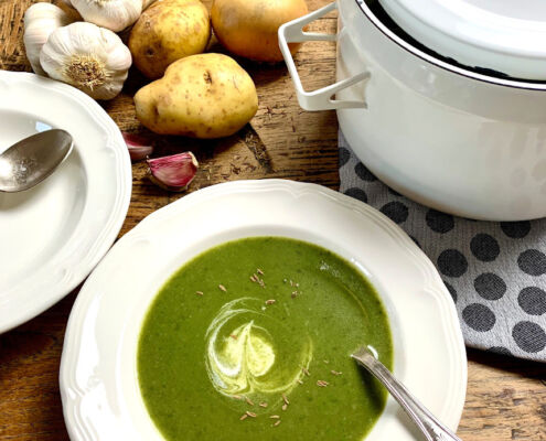 curried spinach and potato soup