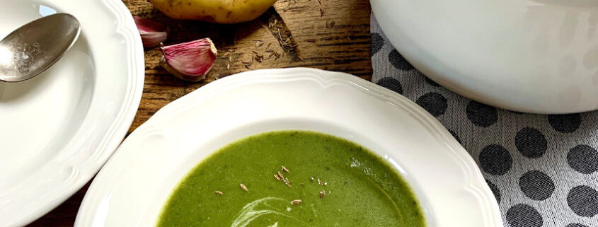 curried spinach and potato soup