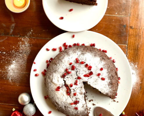 SPICED TRIPLE CHOCOLATE AND ESPRESSO CAKE