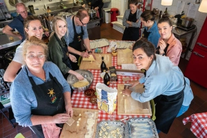 Italian cooking class pasta making