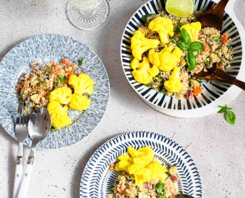 Quinoa salad with vegetables