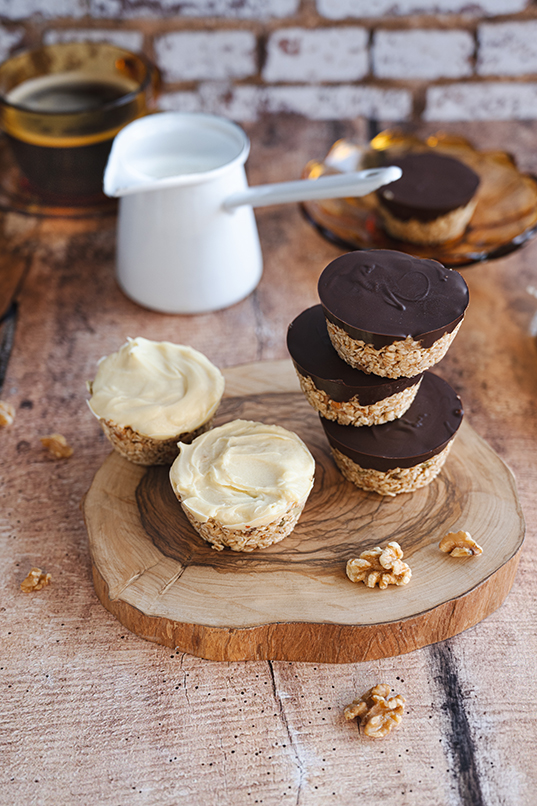 Havermout en chocolade cups