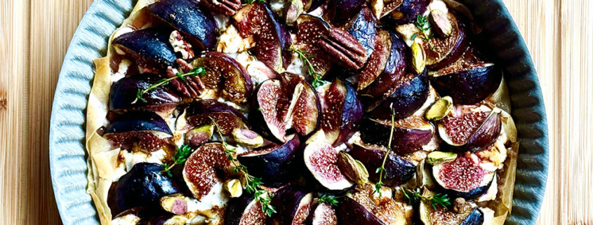 PHILLO PIE WITH GOAT CHEESE AND FIGS